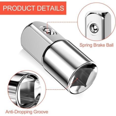 Kit 4 Adaptateurs Flexibles Pour Perceuse - 1/4, 3/8, 1/2 Pouce, Angle Droit, En Acier Chrome Vanadium