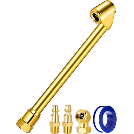 Raccord Fileté 1/4 Pouce 2 Vannes Schrader En Laiton 1/4" NPT - Pour Compresseur Air, Réservoir, Raccords Outils - Pression 200 PSI Bouchon De Valve Voiture Antivol