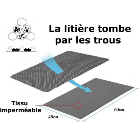 Bac à Litière De Voyage Pour Chat Portable - Gain De Place, Pliable, Pour Voiture, Avion, Camping - Taille S (30x40x10cm) Ou L (35x50x12.5cm)