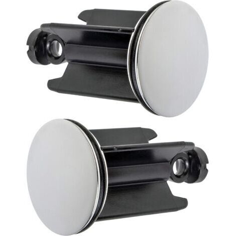 [JAMAIS UTILISÉ] Bouchon de Lavabo de Salle de Bain Universel Ø 40 mm, Lot de 2, Bouchon d’évacuation Chromé, Constitué de Laiton, avec Joint en Caoutchouc, Bouchon Réglable en Hauteur, Bonde de Baign (1/4)