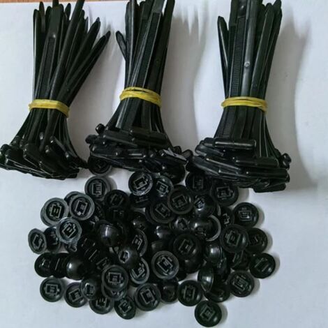 50 Attaches Rapides En Nylon Pour Câbles Auto - Fixation Sans Outils - Résistantes Aux UV Et Températures Extrêmes - 4