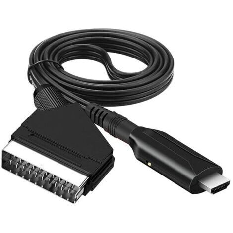 [JAMAIS UTILISÉ] Câble péritel vers HDMI-Adaptateur péritel vers HDMI-Convertisseur audio vidéo péritel tout en un vers HDMI 1080p/720p. (1/4)
