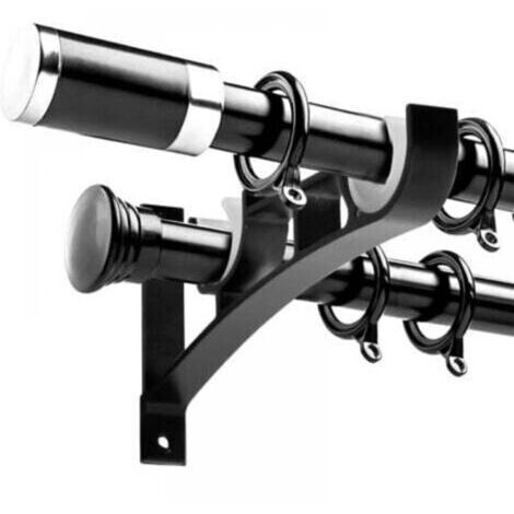 2 Supports De Tringle à Rideaux Auto-adhésifs - Sans Perçage - Porte Jusqu'à 13 Kg - Pour Salle De Bain, Verre, Carrelage - 4