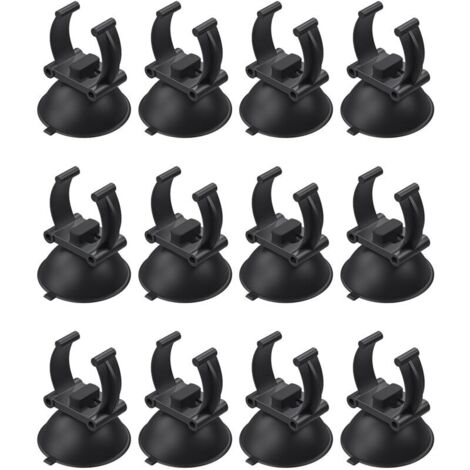 Ventouses pour chauffage d'aquarium, tubes de 2,8 cm pour lampes chauffantes (ne convient pas aux tubes d'air comprimé), lot de 12. (1/4)