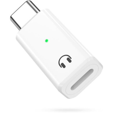 Adaptateur audio Lightning vers USB-C, adaptateur USB-C vers Lightning pour casques et écouteurs compatibles avec iPhone Air 17, 16, 15 Pro Max Plus et iPad Air/Pro. Ne permet pas la charge. Blanc.