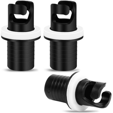 Lot de 3 Adaptateurs de Valve, Embouts pour Pompe à Air pour Bateau Gonflable, Sup & Kayak, Adaptateur Universel Robuste et Antifuite pour Valve à Air (1/4)