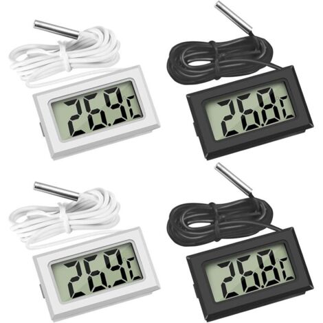 Thermomètre Numérique avec Sonde Externe Imperméable pour Réfrigérateur Congélateur Aquarium 4 Pièces (1/4)