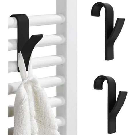 Set of 2 Storage Hooks - Radiator, Towel Rack - 2 Pieces, Bathroom, Kitchen, Home - 9,5x6x2,5cm (1/4)