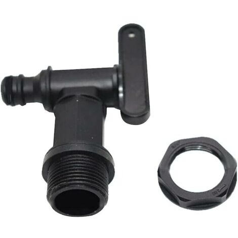 Robinet cuve 1000l Plastique,Adaptateur de boîte de Rangement d'eau IBC,Adaptateur Robinet Tuyau arrosage,pour recuperateur Eau de Pluie, réservoir de Carburant (Plastique) (1/4)