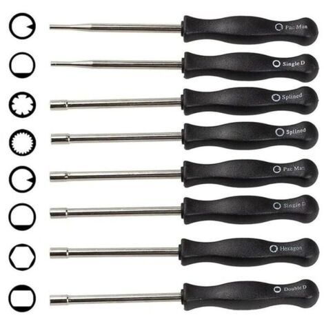 Lot de 8 Outil de rglage du carburateur, Tournevis pour Carburateur Nettoyage Moteur Rparation Convient La Plupart des Moteurs de 2 Cycles (1/4)