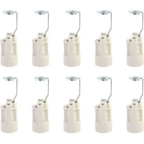 Douille E14 réglable pour ampoule LED – 10 pcs en thermoplastique – Résistante aux hautes températures – 70mm pour lampes à bougie (1/4)
