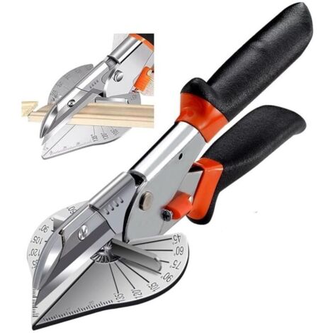Cisaille onglet d\'angle, ciseaux multi-usages, convient pour les manchons de fils en PVC, les plinthes, les bords quart de rond, les bords de carrelage (1/4)