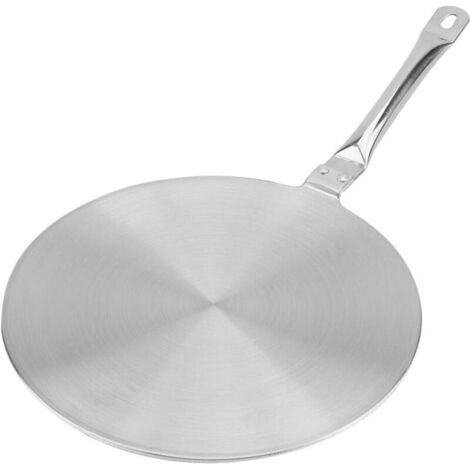 Diffuseur de chaleur pour plaques à induction 20 cm – Acier inoxydable – Poignée résistante à la chaleur – Compatible cuisinières induction, gaz, électrique