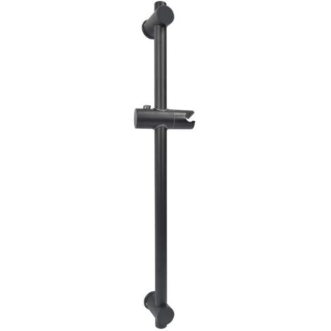 Coulissant pour barre de douche barre de douche en acier inoxydable noire hauteur totale 660 mm avec support de montage rglable en hauteur et en inclinaison (1/4)