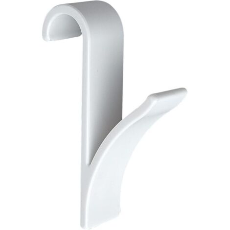 Crochet radiateur, Crochet radiateur sèche serviette, plastique blanc, Lot de 2 (1/4)