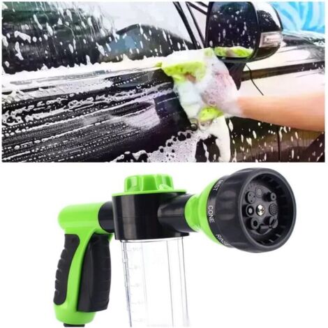 Buse de pulvérisation de pistolet de lavage Pistolet à eau en mousse voiture pour canon à mousse tuyau pulvérisateur distributeur Blaster pistolet de lavage 8 modèles d'arrosage lavage nettoyage (1/4)