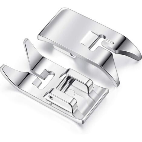 Pièces Pied-de-biche pour Machine à Coudre Pied pour Point Droit Pied Universel Zig Zag pour la Plupart des Machines à Coudre Machines à Coudre Domestiques à Tige Basse (2 Pièces) (1/4)