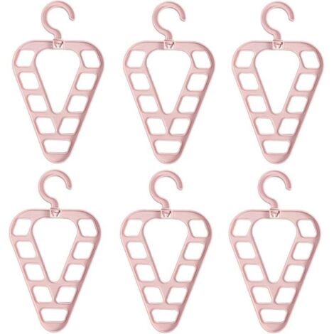 Organisateur de Cintres Magic, Cintres Porte-Manteaux Multi-Fonctions Gain de Place, Cintre Antidérapant Multifonctionnel Triangle à 9 Trous, Crochet Pivotant à 360 °(6 pcs) (1/4)