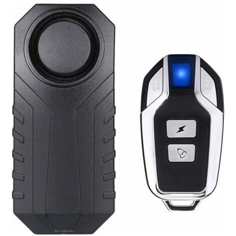 Alarme Antivol De Sécurité Moto/Vélo sans Fil avec Télécommande, étanche IP55, 113 DB Super Fort (Noir) (1/4)