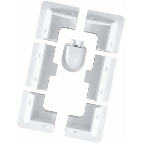 Lot de 7 supports de panneau solaire en ABS blanc pour camping-car, toit plat, camping-car, camping-car, caravane, installations résistantes aux UV - Blanc (1/4)
