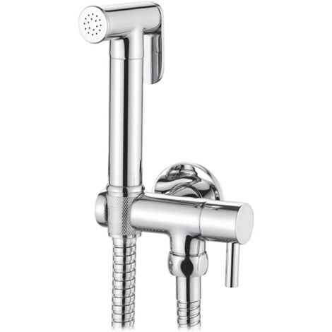 WC Set avec, Flexible, Support, Douchette, Chromé, Argent (1/4)