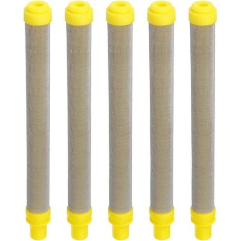 5 Pièces100 Filtres à Mailles pour les Pistolets de Peinture Pulvérisateurs Airless Wagner éléments de Filtre en Acier Inoxydable pour Le Pistolet PulvéRisateur de Peinture Airless Wagner Jaune (1/4)