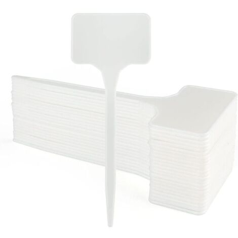50 Pieces 15.5CM extérieur Plante de Grandes étiquettes extérieur Plastique Jardin Potager, Blanc (1/4)
