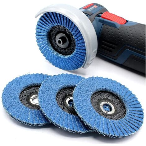 Lot de 5 disques à lamelles 76 x 10 mm – Grain 60/80/120 – Pour meuleuse à bois et métal – Nettoyage et dépeinture (1/4)