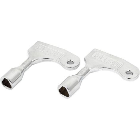 Lot de 2 clés triangle pour ouverture rapide d’urgence d’ascenseur – Serrure 9 mm – Dimensions 60 x 45 x 13 mm – Poids 66 g