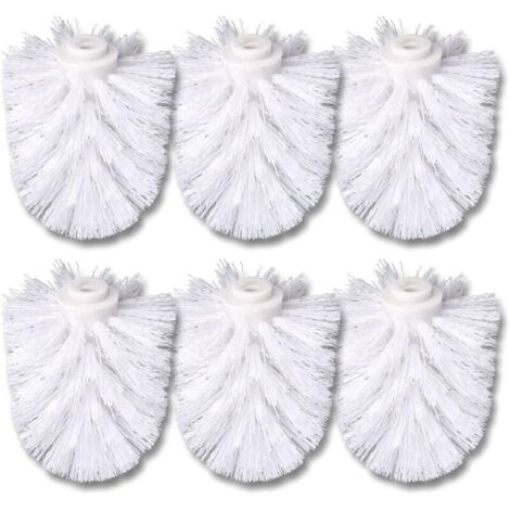 6 Pack WC Spare Brush Head White Spare Brushes White Brush Head Individually Replaceable White Toilet Brush Toilet Brushes Toilet Brushes 6 Spare Toilet Brushes Toilet Brushes (1/4)