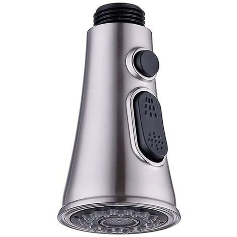 Cuisine Robinets Pommeau Douchette de Tête de Rechange pour Mitigeur, Douchette Douche Pommeau de Douche 2 Jets Chromé Robinet de Cuisine évier Robinet (1/4)