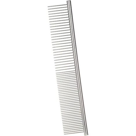 Peigne pour chien en acier inoxydable Brosse de toilettage pour animaux de compagnie Outils de toilettage pour petits grands animaux moyens Chats Chevaux (S) (1/4)