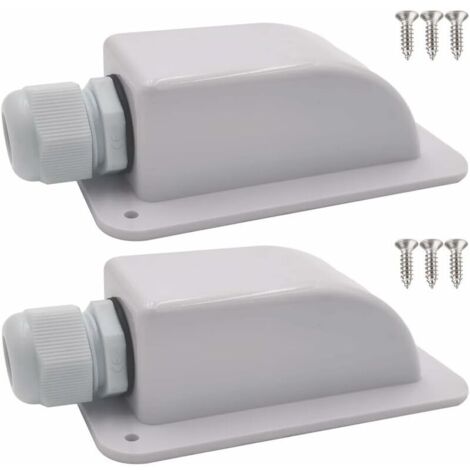 Presse-étoupe d'entrée de Câble Solaire étanche, Presse-étoupe d'entrée de Câble Unique pour Tous Les Types de Câbles de 6 mm² à 12 mm² pour Panneaux Solaires (Blanc, 2pcs) (1/4)