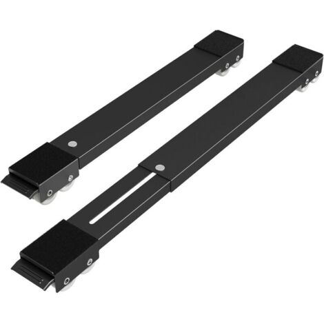 Tambour mobile extensible pour lave-linge, réfrigérateur, sèche-linge, lave-vaisselle, noir (1/4)