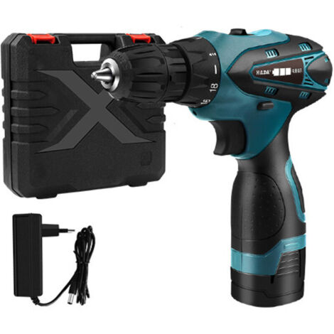 16.8V Visseuse Devisseuse Sans Fil avec Batteries, 20Nm Perceuse Visseuse, 18+1 Réglages de Couple, 2 Vitesses, LED, pour la Bricolage (1/4)