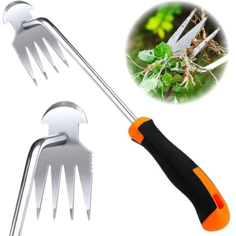 Jardinage Besherbeur Manuel, Arrache Mauvaise Herbe avec Manche, Couteau Désherbeur, Outil pour Desherber, Convient pour le Outil Main pour Enlever Racines Mauvaises Herbes (1/4)