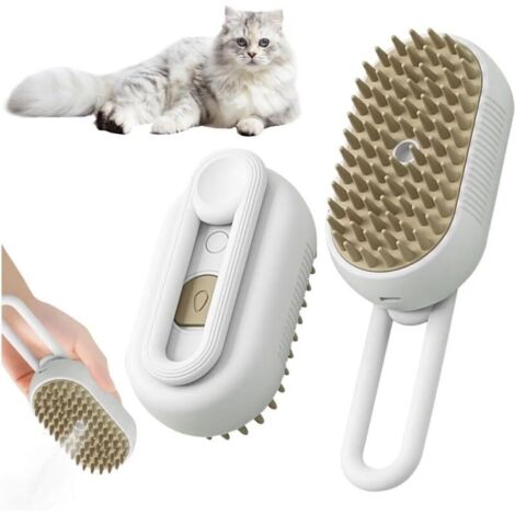 Brosse à Vapeur Électrique pour Chiens et Chats: Soins Pelage, Démêlage, Massage Relaxant, Hygiène Domestique, Élimination des Nœuds, détente à Domicile (1/4)