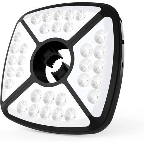 Lampe pour Parasol Rechargeable, 32 LED Lumière de Parasol avec 2 Modes de Luminosité, Pince élastique Réglable Pour Parasol de Jardin,Tente Camping,Patio Extérieure [Classe énergétique A+++] (1/4)