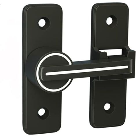 Verrou Serrure de Fermeture Porte Interieure Coulissante de Lumineux, 180° Loquet de Crochet a Porte Bascule, Boulon de Verrouillage de Boucle Moraillon Antivol, pour Porte, Fenêtre (180 Degrés) (1/4)