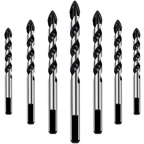 7 pieces foret set pour carrelage, verre, béton, pierre, brique, carreaux, ceramique et miroirs(3mm 4mm 5mm 6mm 8mm 10mm 12mm) (1/4)