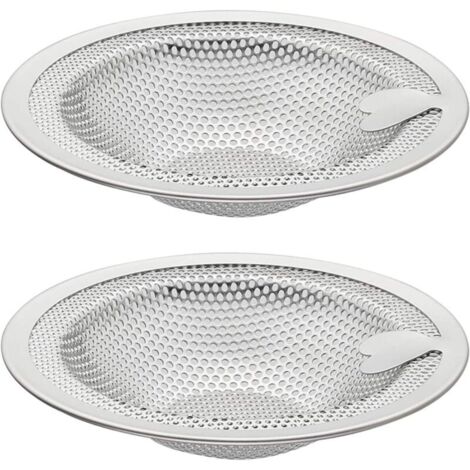 2 Pcs Filtre Évier Cuisine en Forme de Cœur,Filtre à évier en Acier Inoxydable,Grille Evier,Bouchon Évier Cuisine,Crépine Drain Stopper,Crépine d'évier Panier (1/4)
