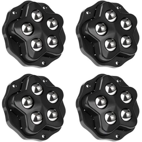 4 Pièces Roulettes Pivotantes Auto-adhésives, capacité 300KG, avec adhésif et vis, Petite Roulettes pour Meubles, Roue mobile universelle 360, roulette de meuble pour charges lourdes
