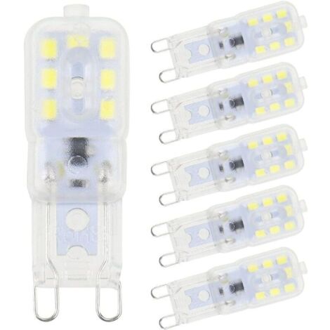 6 Pièces Ampoules LED G9 Blanc Froid 3W 6500K sans Scintillement Halogène Remplacement LED Dimmable Ampoule LED Capsule Économie d’Énergie pour Applique Murale Lustre Réfrigérateur AC 220V (1/4)