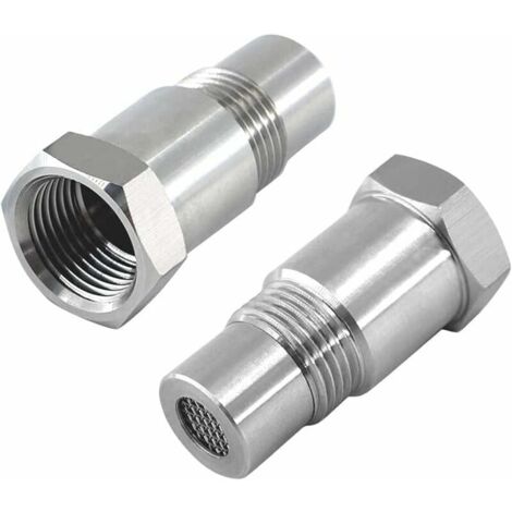 Prolongateur de sonde lambda M18 x1.5 – 2 pièces en acier inoxydable – Étanchéité optimale – Compatible avec systèmes d'échappement (1/4)