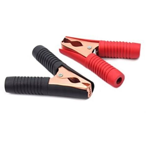 Pinces Crocodile pour Chargeur Batterie Démarreur Rapide (Noir + Rouge) 2Pcs, 200A (1/4)