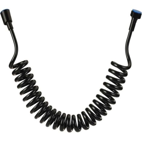 Tuyau de bidet Tuyau de douche télescopique de 2 m Tuyau de douche à ressort de remplacement ABS pour salle de bain WC Pommeau de douche à main Pulvérisateur de bidet Noir (1/4)