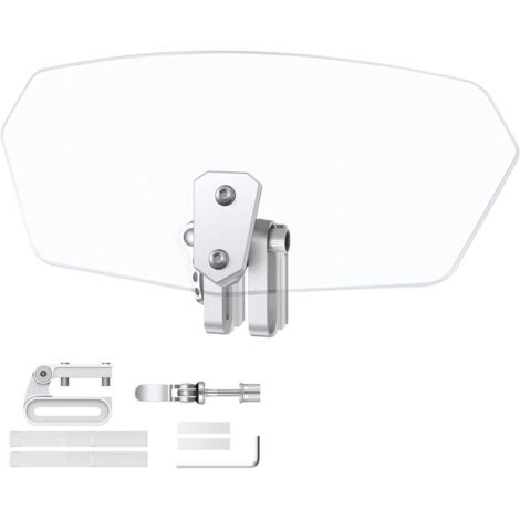 Pare-brise de Moto Clip Réglable sur Déflecteur de Vent de Spoiler d'Extension de Pare-brise pour Moto-Transparent (1/4)