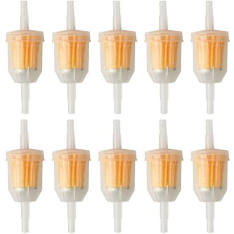 Lot de 10 filtres à carburant en ligne, 6 mm/8 mm, filtre à carburant universel, tube de filtre en ligne pour moto, scooter, moto, générateur, tondeuse à gazon (1/4)