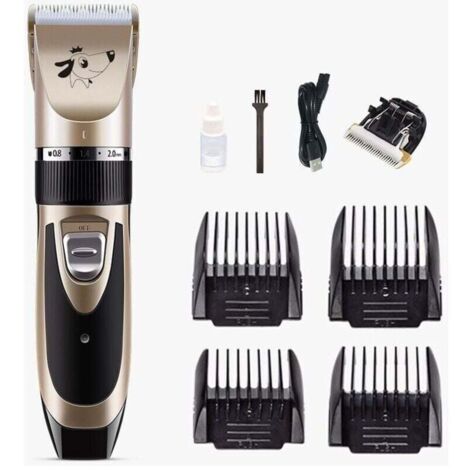 Tondeuse Chien Professionnel Poil Long Epais Animal Silencieux Rechargeable Electrique Tondeuse pour Chien et Chat Dog Clipper Kit