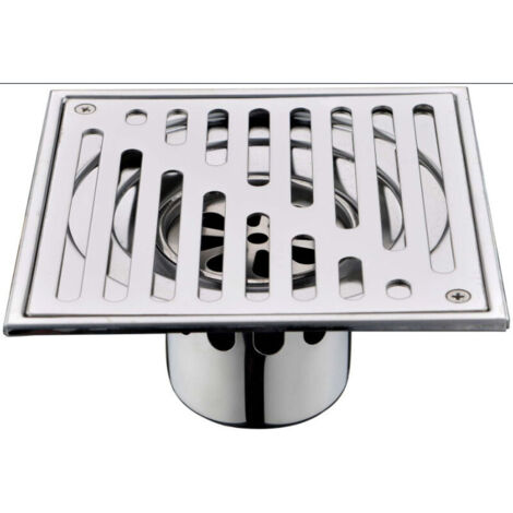 Siphon douche à l'italienne en acier inoxydable – Anti-odeur – Conception de crépine anti-obstruction – 150mm x 150mm